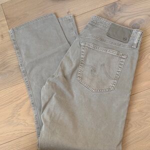 Ag Adriano Goldschmied Men’s Straight Jeans in Taupe-Green